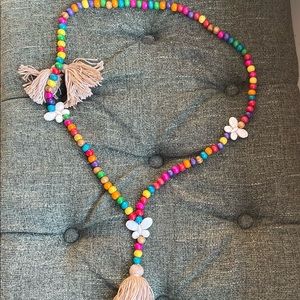 fashion beads necklace with tassel